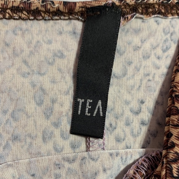 VTG Brown Snake Skin Print Midi Dress - Picture 5 of 8